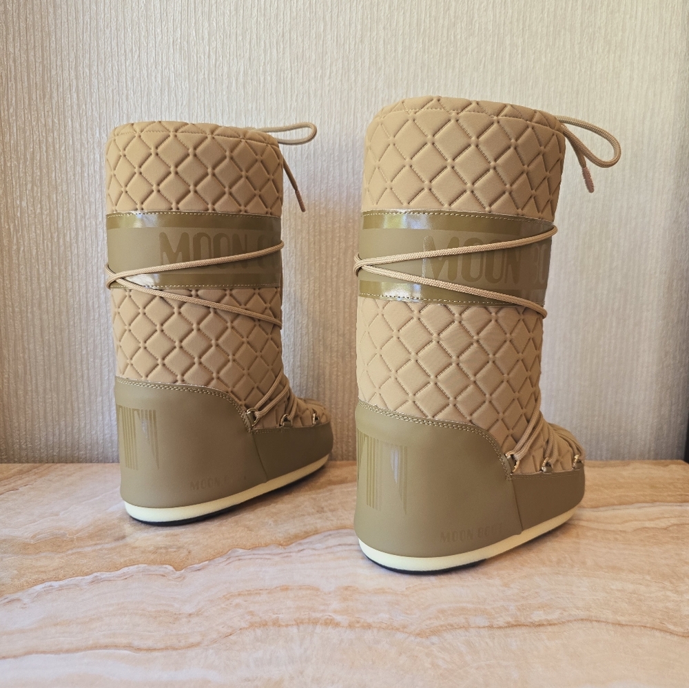Moon Boot Icon Quilt Boot Caramel Tall - Picture 13 of 17
